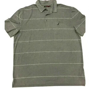 Nautica Men’s Polo Shirt Size 3XL Golf Casual Business Lightweight Teal Stripe